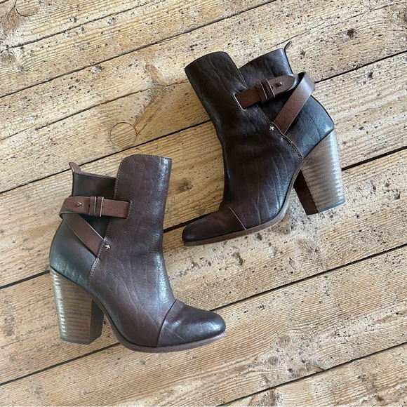 RAG & BONE Kinsey Brown Leather Boot Size 7.5 - Picture 1 of 12